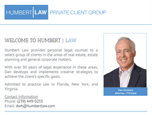 Tablet Screenshot of humbertlaw.com